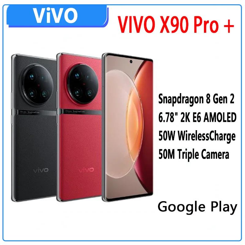 

Смартфон Vivo X90 Pro + Plus 5G, 6,78 дюйма, 2K, E6, AMOLED, Snapdragon 8, Gen2, аккумулятор 4700 мАч, камера 50 МП, зарядка 80 Вт, Беспроводная зарядка 50 Вт