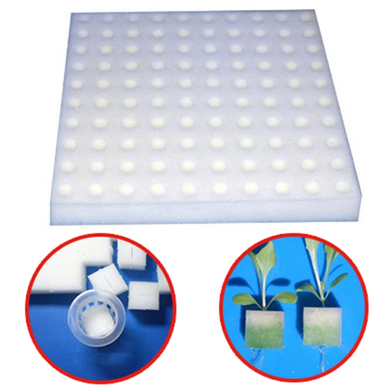 

100pcs Seedling Sponge Soilless Hydroponic Vegetables Nursery Pots Seedlings Cloning Collar Garden Cultivation Plant