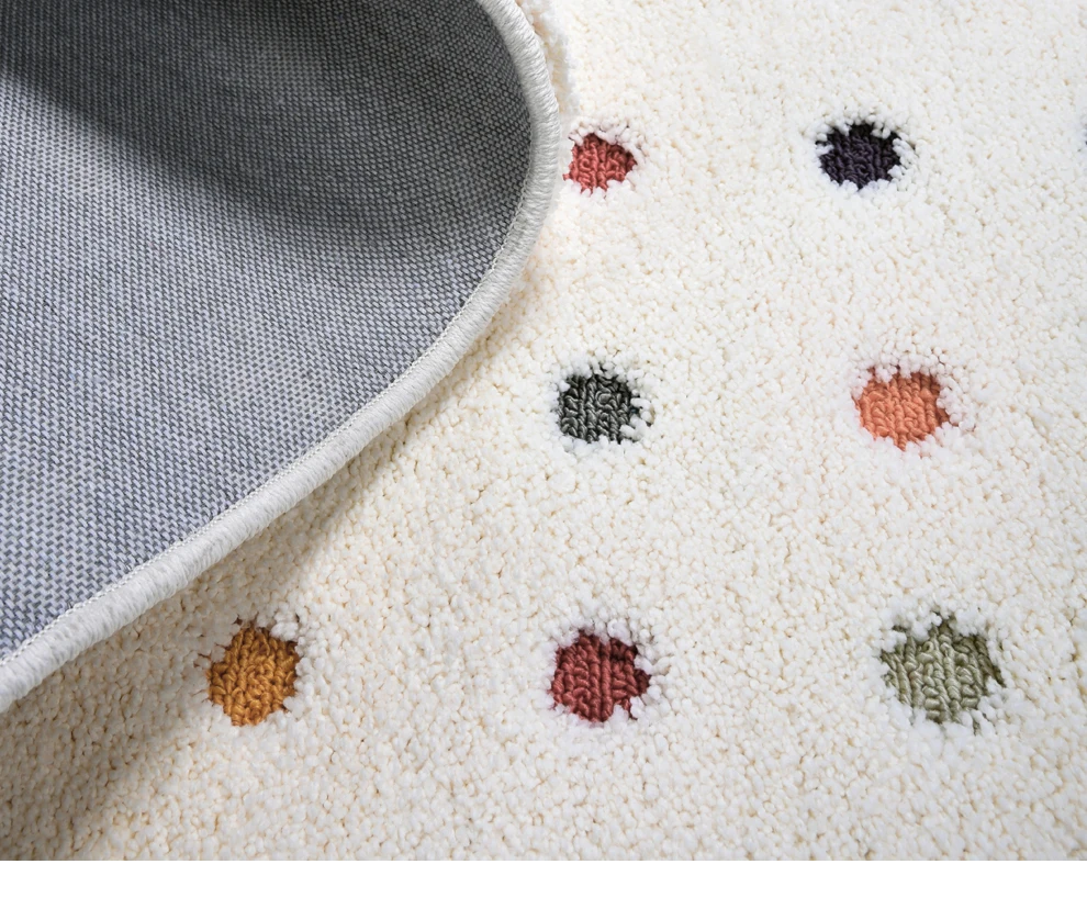 Прямоугольный ковер в цветной горошек для детей спальни украшения дома мягкие