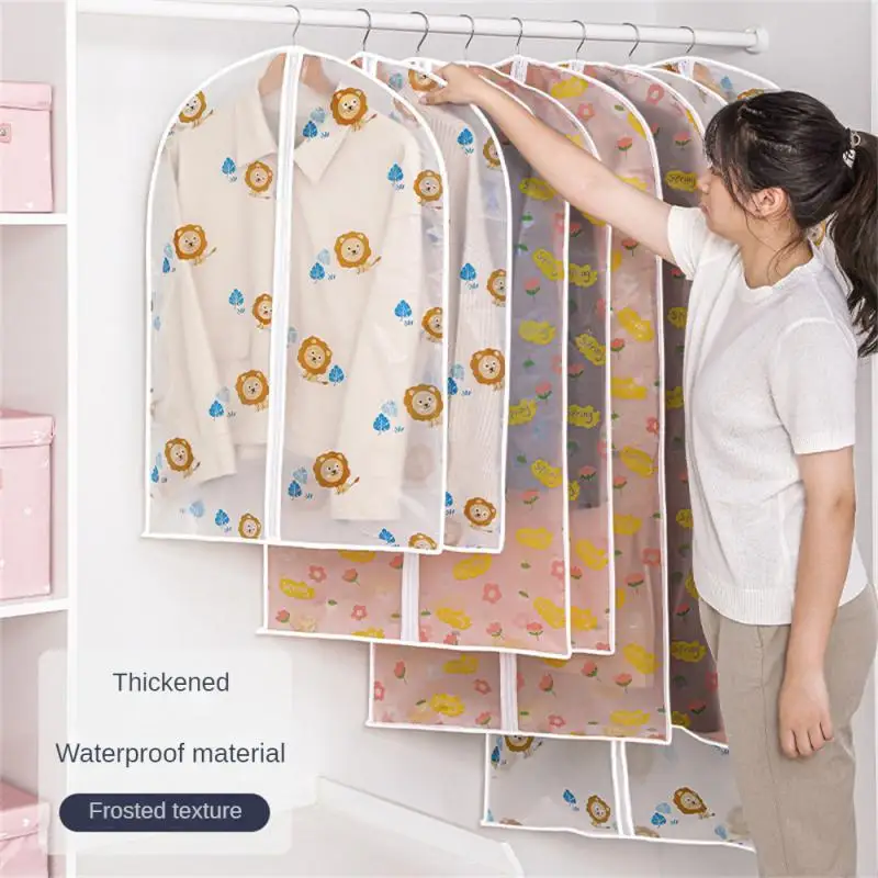 

Clothes Hanging Bags Convenient Smooth Texture Open Close Smoothly Moistureproof Waterproof Household Accessories Durable