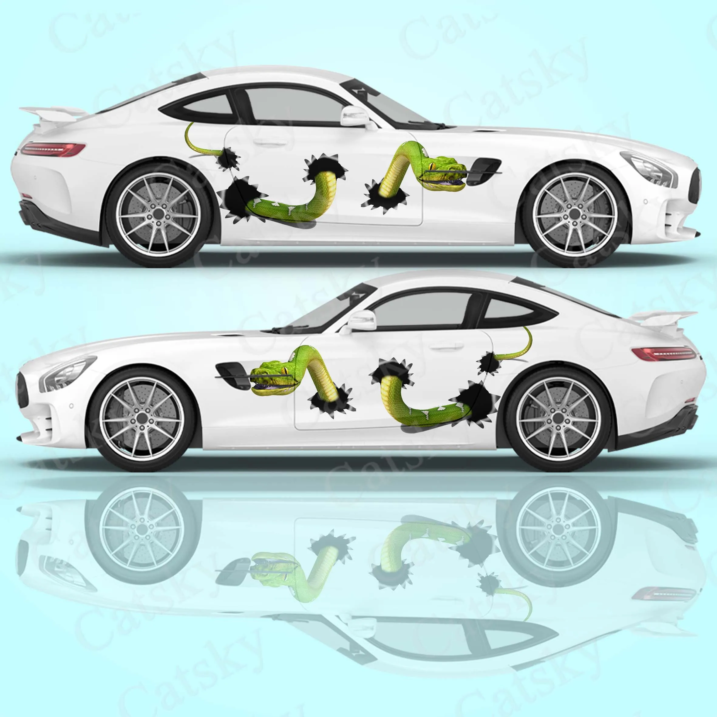 

Snake Horror Animal Car Sticker Side Graphic Decal Pattern DIY Auto Parts Modified Decal Color 3D Snake Sticker