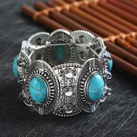 tibet ethnic turquoise bracelet for women vintage bohemian gypsy tribal turkish afghan mans bracelets indian marseille jewelry