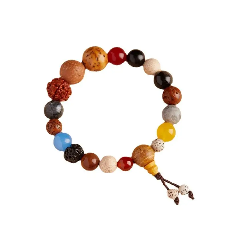 Customized 18-Seed Bodhi Bracelet Multi-Treasure Buddha Beads Bracelet Charm Zodiac Ornament