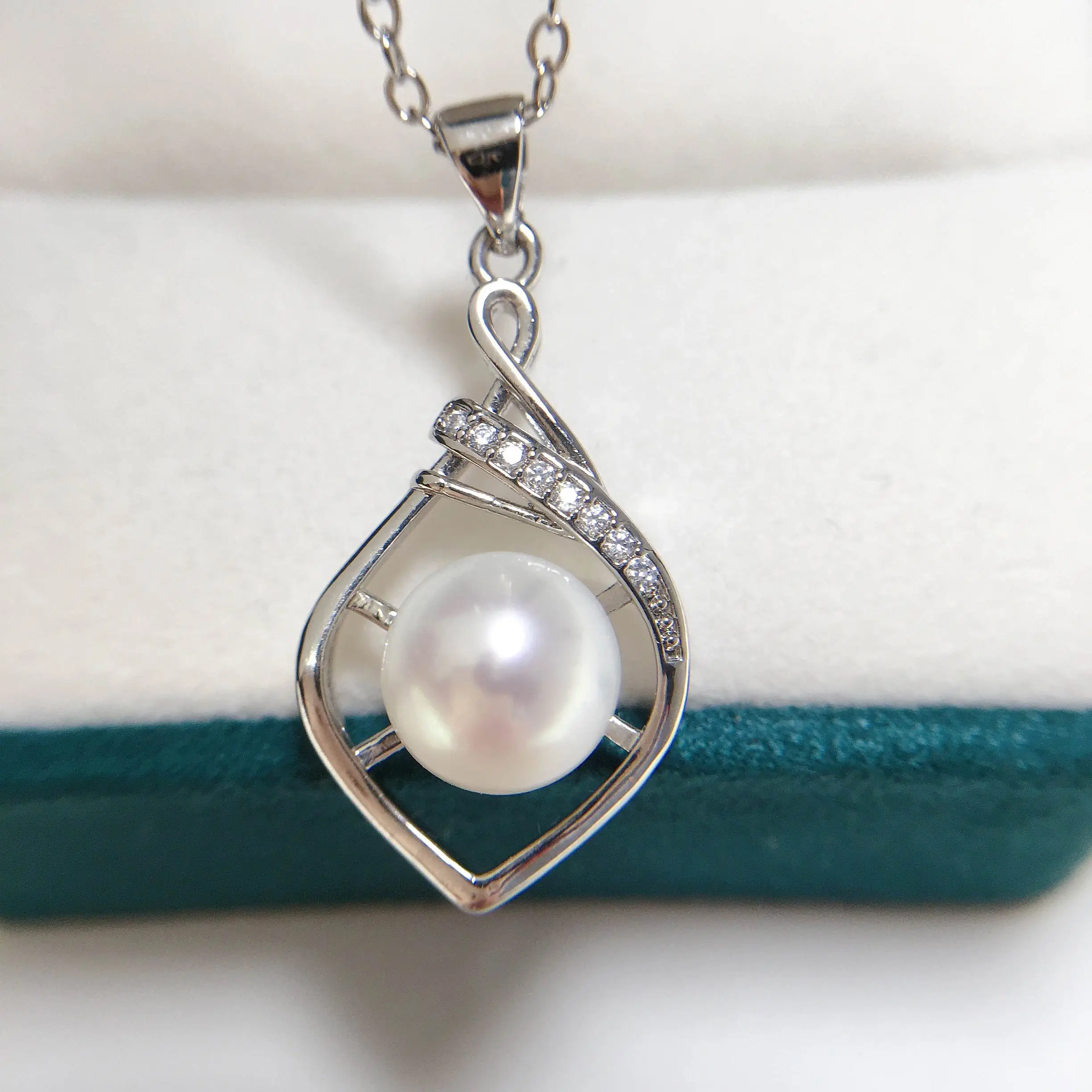 Жемчужная подвеска ZHBORUIN из серебра 925 пробы с покрытием 18-каратного золота