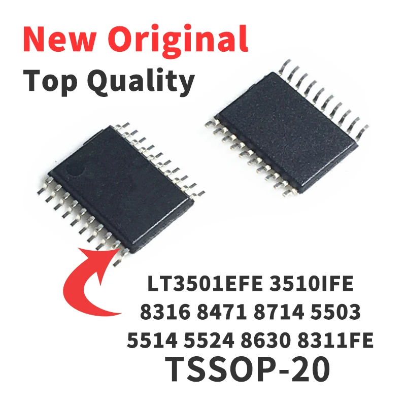 

Чип LT3501EFE LT3510EFE LT8316EFE LT8471EFE LT8714EFE LT5503EFE LT5514EFE LT5524EFE LT8630EFE LT8311EFE TSSOP20 IC, 1 шт.