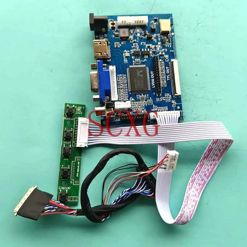 

LCD Display Screen Controller Driver Board Fit B140XTN03.1 B140XTN03.6 HDMI-Compatible AV VGA 1366*768 14" LVDS 40-Pin DIY Kit