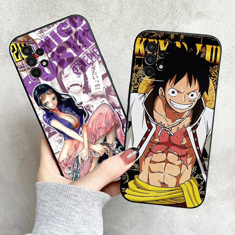 

ONE PIECE Anime Phone Case For Samsung Galaxy S8 S9 S10 Plus S10E S10 Lite S10 5G Coque Back Soft Black