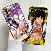 one piece anime phone case for samsung galaxy s8 s9 s10 plus s10e s10 lite s10 5g coque back soft black