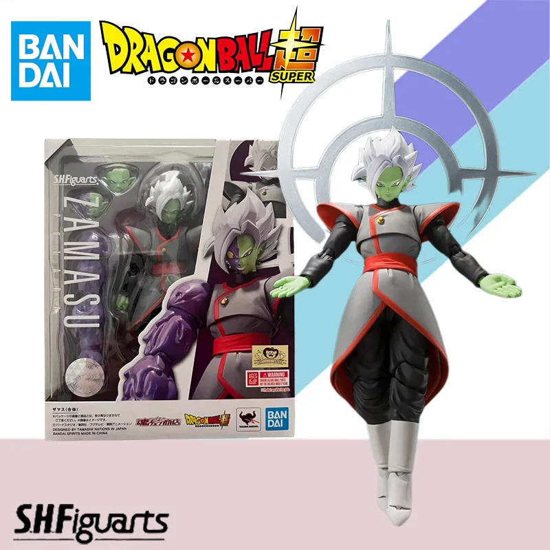 Bandai Original S.H.Figuarts SHF Dragon Ball SUPER Super Goku ZAMASU POTARA Anime Action Figure Finished Model Kit Toy Gift