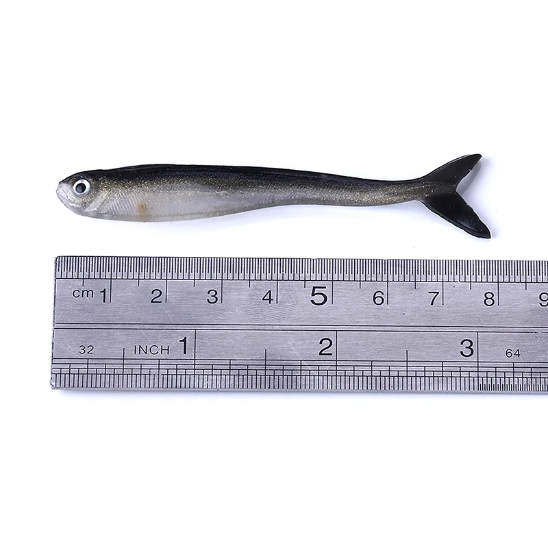 10 шт. мягкая приманка для рыбы силиконовая серебряная Tiddler Drop Shot резиновая окуня