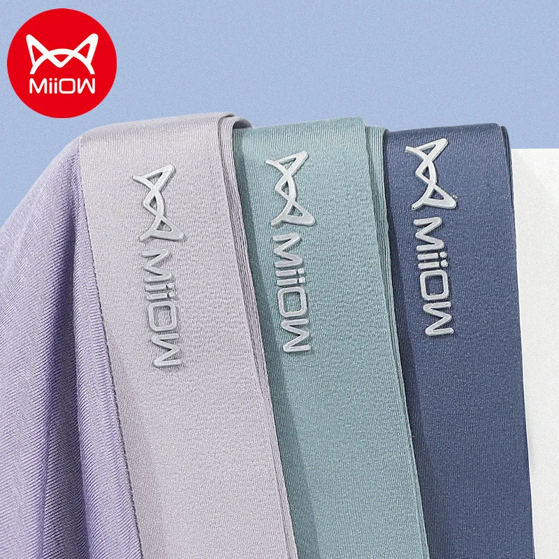 

MiiOW 3pcs Modal Men Boxer Shorts Seamless Antibacterial Men's Panties Boxershorts Breather 3D Underwear Male Underpants L-4XL