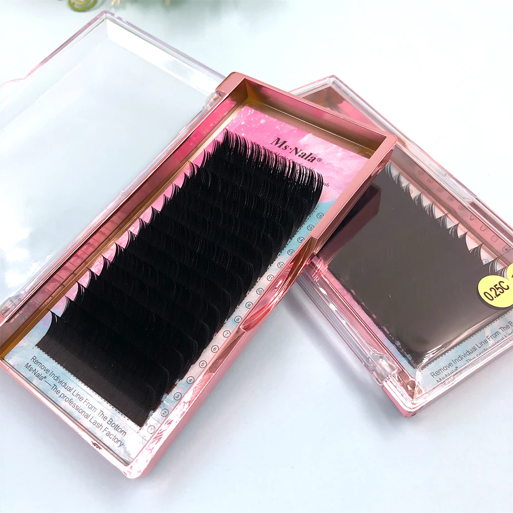 

3/4 Cases Fast Ship 16Rows/Case 7~25MM Natural Synthetic Individual Mink Lashes Faux Eyelash Extension Makeup Maquiagem Cilios