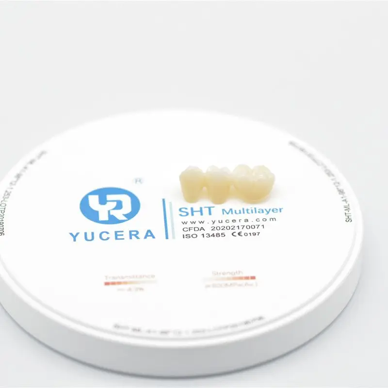

Популярный товар Yucera, предварительно затененный 98 мм SHT, стоматологическая лаборатория, Cad Cam имплантат, стоматологический циркониевый блок