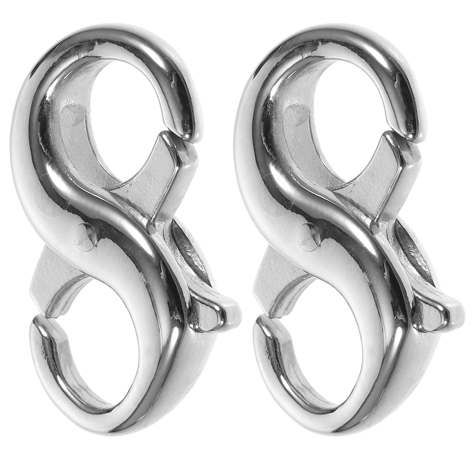 2 Pcs Jewelry Findings Kit Making Jump Rings DIY Necklace Buckles Stainless Steel Clasps Lobsters Parts Material