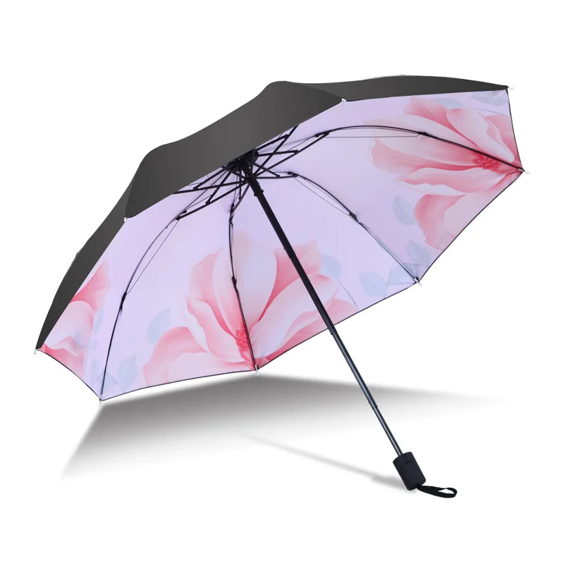 

Creative UV Umbrella Sun Rain Umbrella Windproof Luxury 2022 Parasol Paraguas Guarda-chuvas Black Coating Paraplu 210T UPF 50+