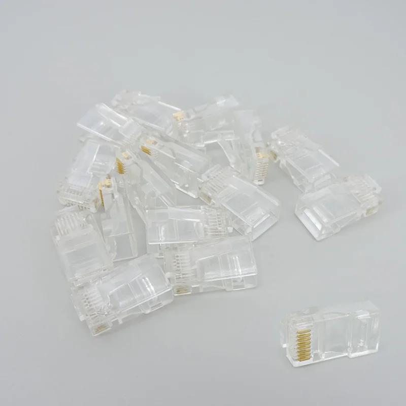 

10/20/50pcs RJ-45 network cable module crystal plug CAT-5/5e 8 core gold-plated Ethernet network connector