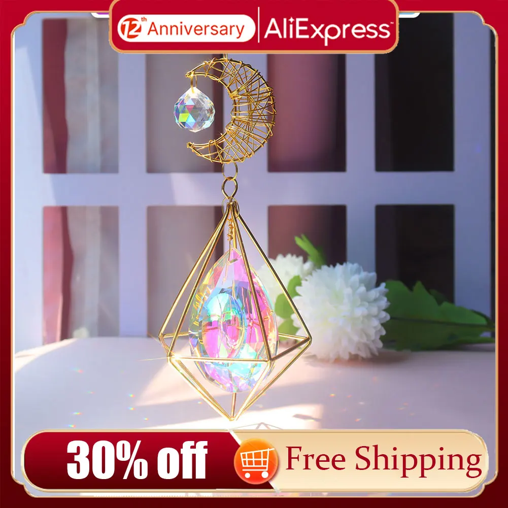 

Crystal Wind Chimes Sun Catchers Crystal Hanging Prism Ornament Windchimes Garden Home Wedding Decoration Wind Chime Pendant