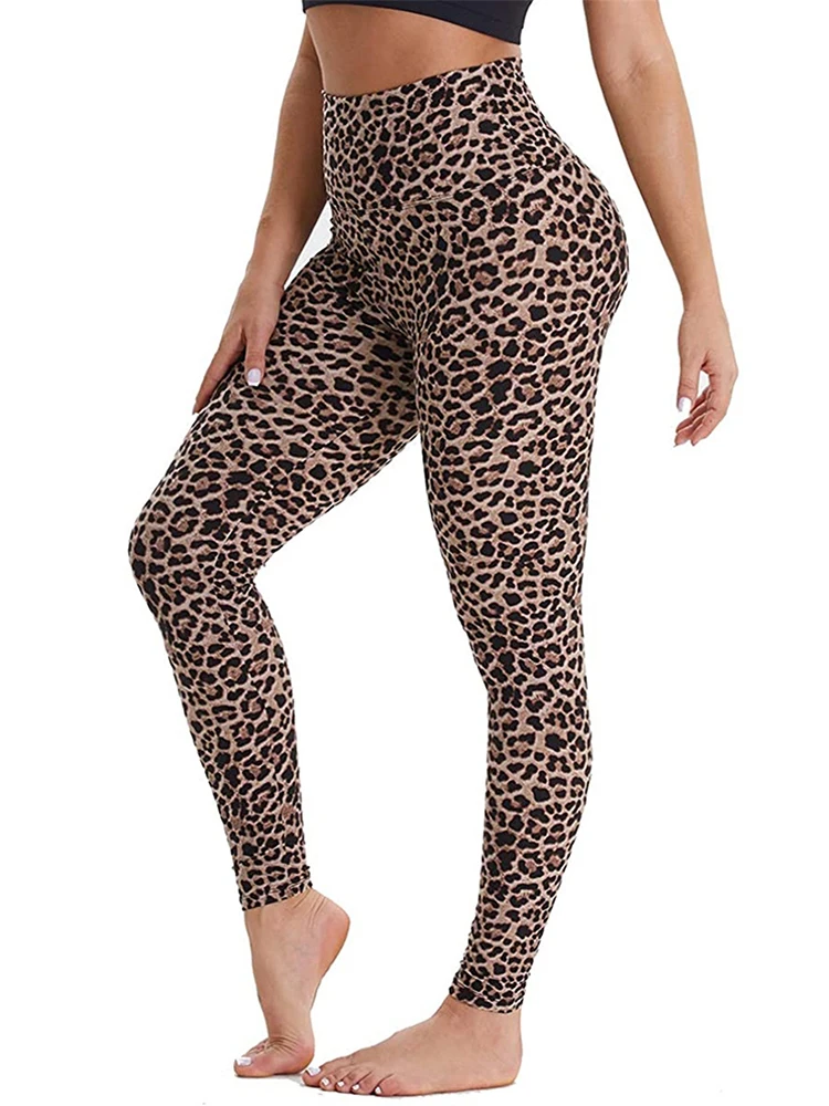 Printed Leggings High Waist Women Yoga Pants Fitness Running Gymwear Elastic Push Up Slim Tights Workout Sports Leggins