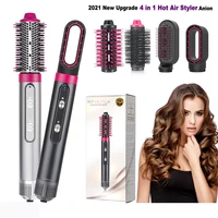 5 in 1 hair dryer brush blow dryer comb styler ionic hot air brush hair straightener curly ion hair roller detachable brush kit