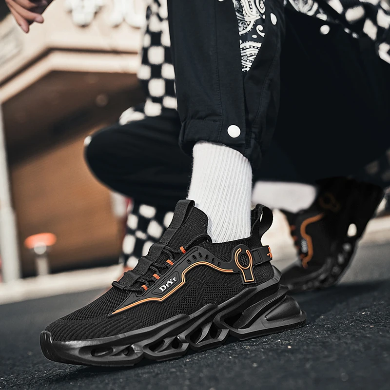 Sneakers Men Mesh Breathable Running Sport Shoes Unisex Light Soft Thick Sole Hole Couple Shoes Athletic Sneakers Women Shoes