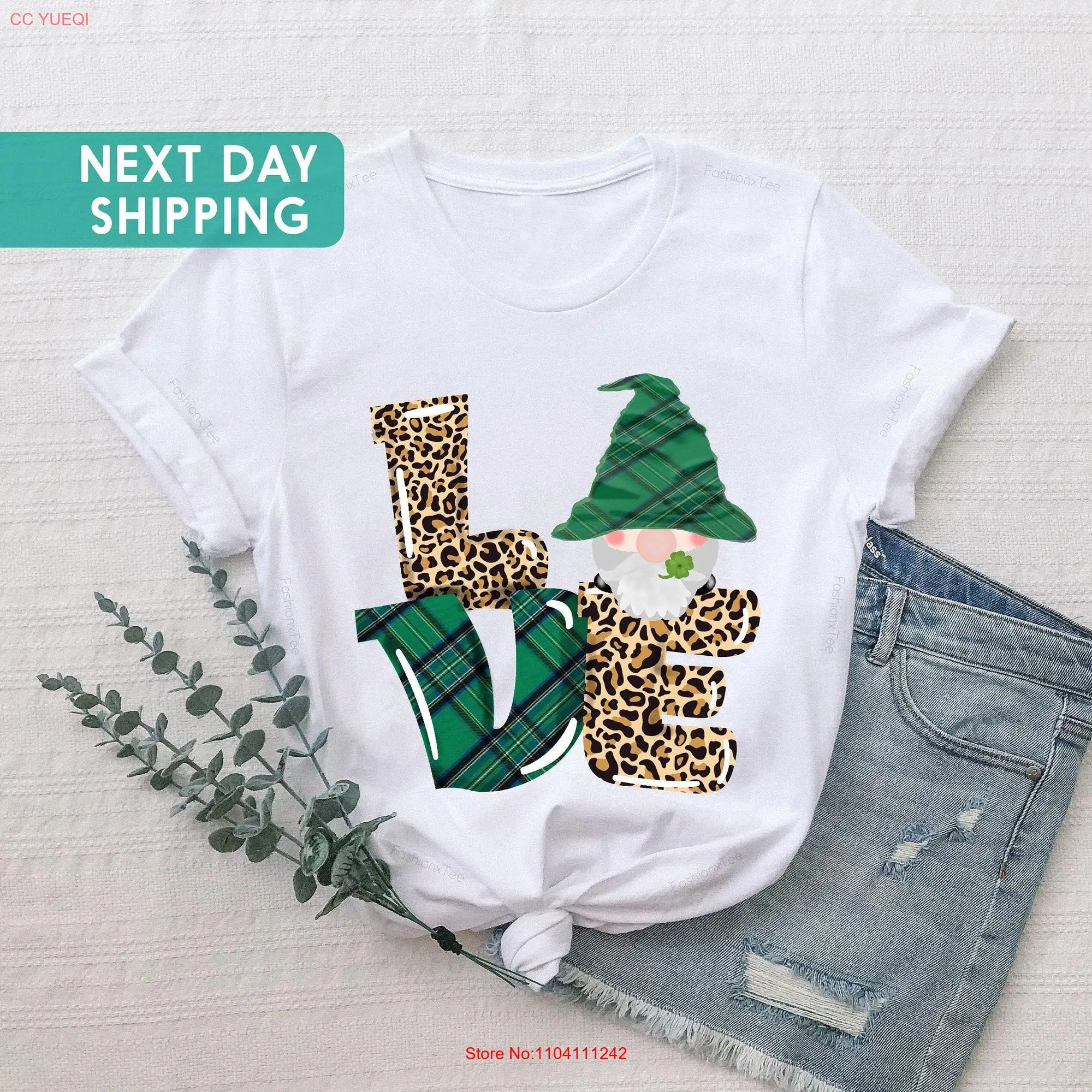 Женская футболка с длинным или коротким рукавом принтом в виде гнома