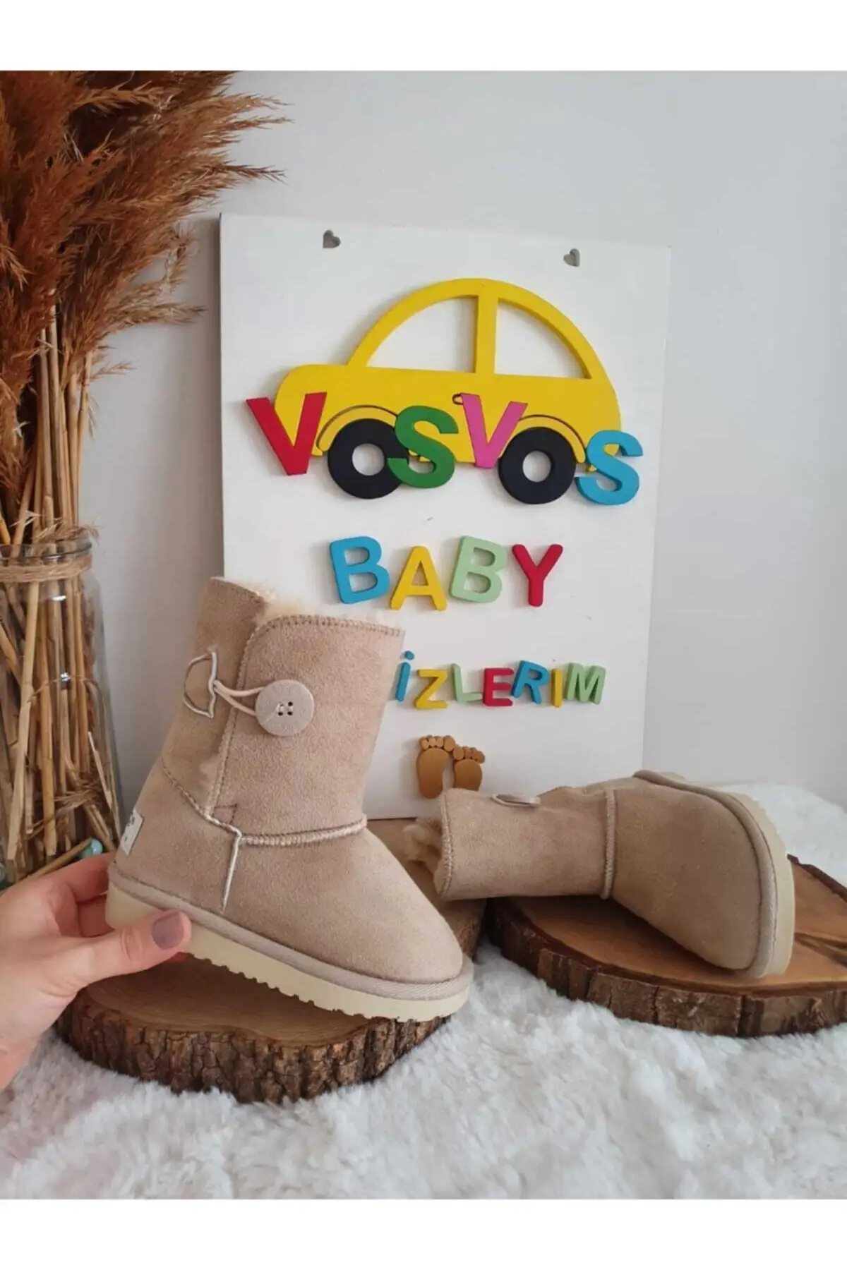 

Kid'S Boots Cream Suede Boots (Order At Least No Large)
