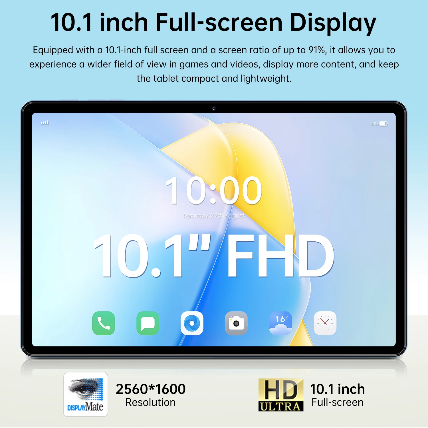 Фото Новый планшет 2026 Original Global Version Pad 7S Pro 10.1 дюйма HD 4K Android 15 16 ГБ+1 ТБ 10000 мАч 5G Dual SIM WiFi GPS. Хит продаж! №2