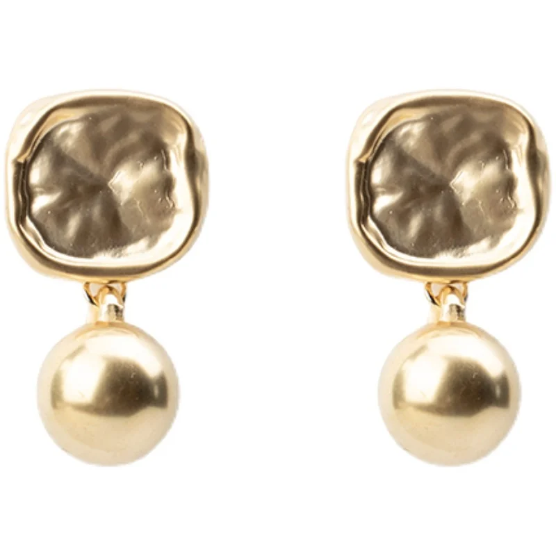 

S925. Серебряные модные серьги в стиле ретро, простые жемчужные маленькие Редкие серьги