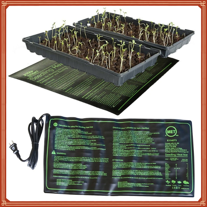Heating Mat 50x25/50/120cm Waterproof Plant Seed Germination Propagation Clone Starter Pad 110V/220V Garden Supplies