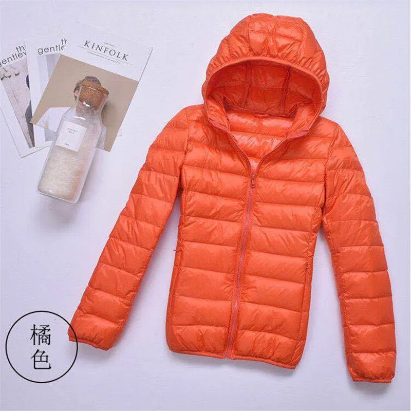 Women Spring Autumn Jacket Stand Collar/hooded Parkas Warm Light Down Coat Female Winter Large Size Women Coats And Jacket5XL
