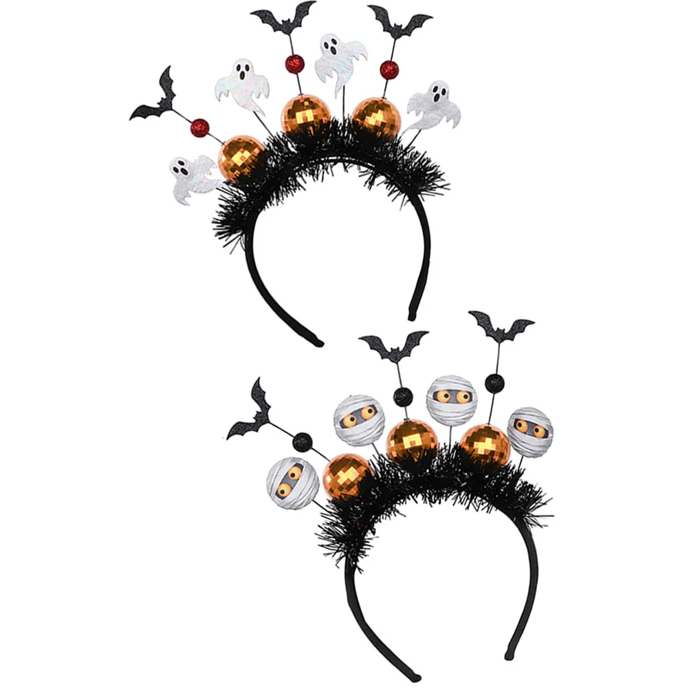 

2 Pcs Halloween Headband Headdress Makeup Headbands Hair Accessories Decorating Prop Headgear Party Adults Cosplay
