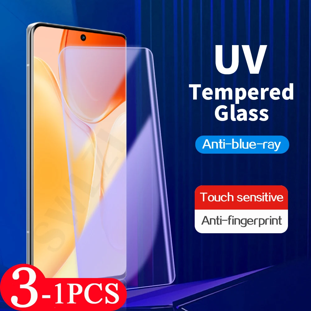 

3/2/1Pcs For vivo x70 x60 X60S x60T x50 pro plus Anti Blue Light UV Tempered glass screen protector protective film smartphone