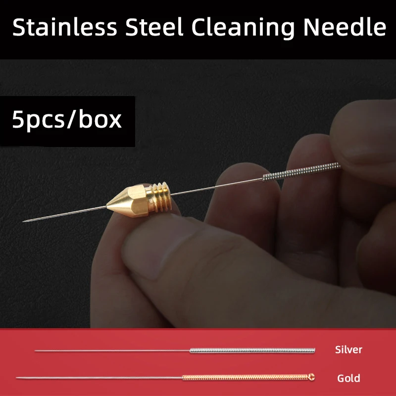 

5pcs Stainless Steel Nozzle Cleaning Needles Tool 0.15mm 0.2mm 0.25mm 0.3mm 0.35mm 0.4mm Drill For V6 Nozzle 3D Printers Parts