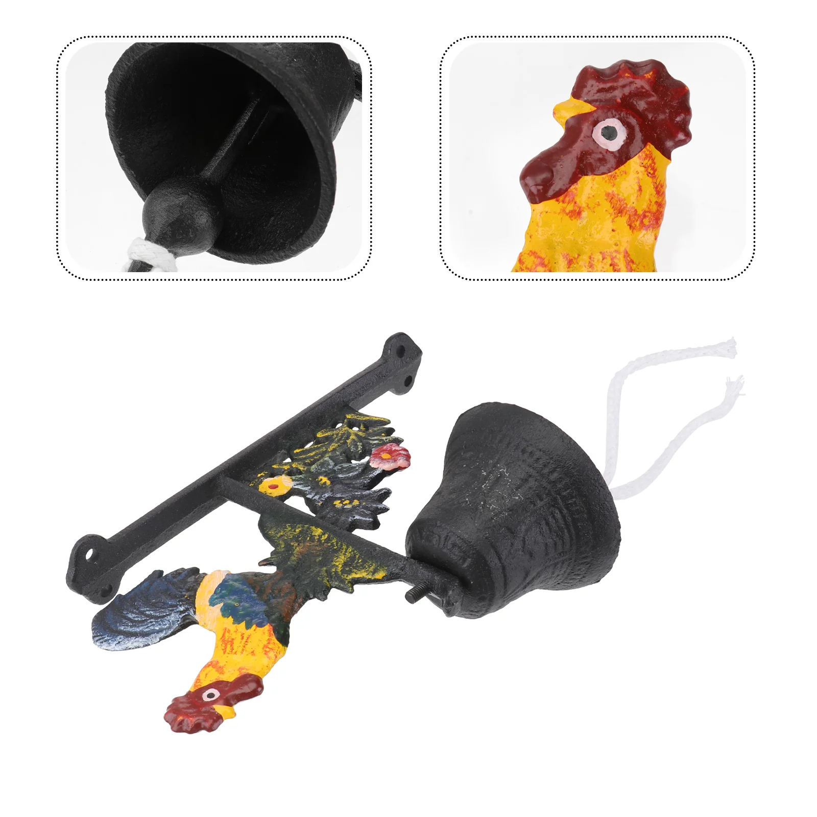 

Bell Door Iron Dinner Wall Casthanging Vintage Doorbell Entry Outside Rustic Metal Bells Mounted Ornament Hand Chimefarmhouse