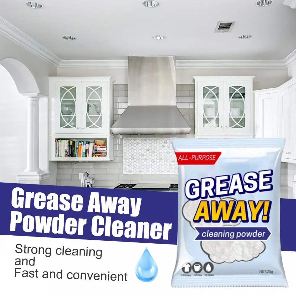 

2pcs/5pcs Grease Powder Detergent No Damage Degreaser Degreaser Dirt And Stubborn Stains Kitchen Powder Cleaner For Kitchern