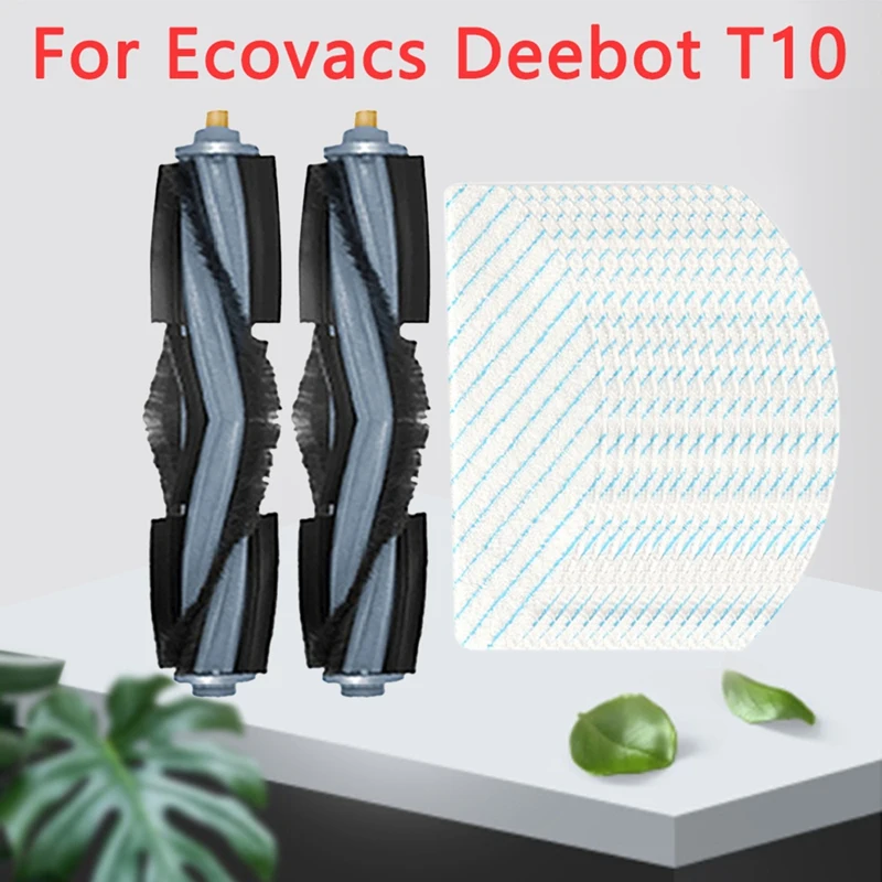 

17Pcs Mop Cloth Main Brushes For Ecovacs Deebot T10 Vacuum Cleaner Replacement Spare Parts For Floor Cleaning