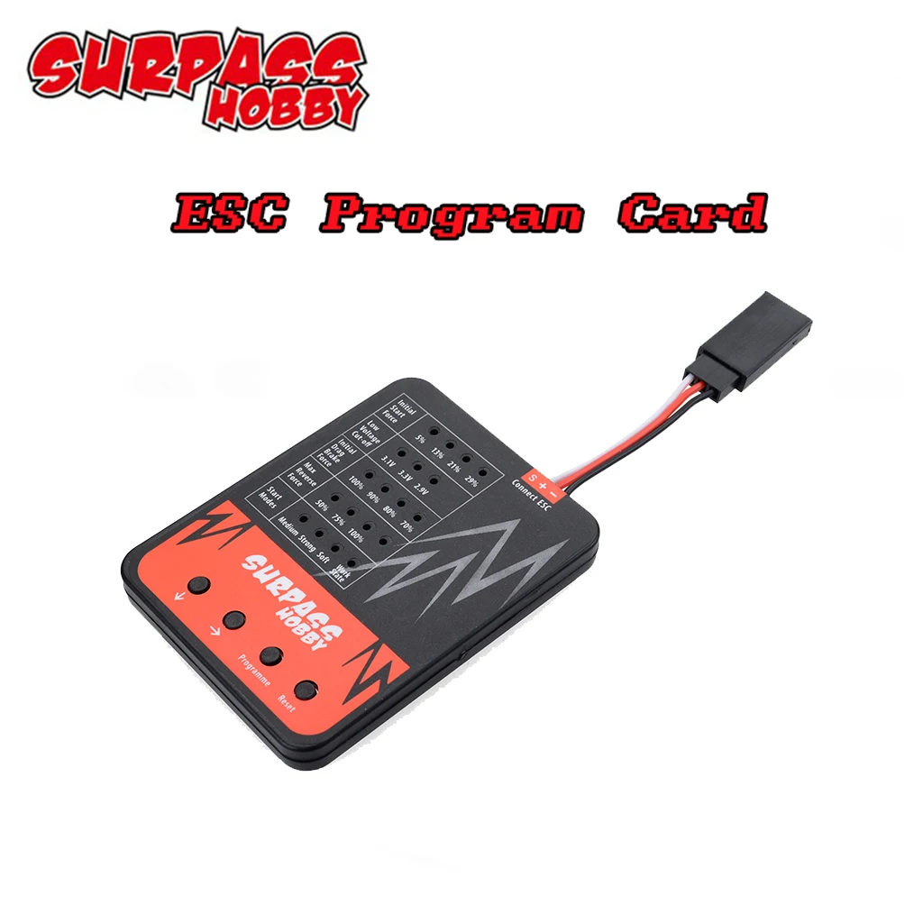Карточка для программной программы без щеток ESC SURPASS HOBBY 540PLUS карманная для 5-слотового 1/10 радиоуправляемого гусеничного автомобиля 45A 60A 80A карбоновая матовая деталь