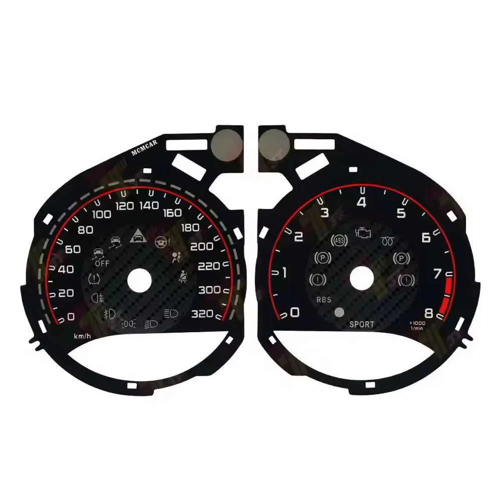 

Накладка на приборной панели Speedo для Mercedes W205 C-Class C63 C200L GLC260 AMG Gauge Face из углеродного волокна 260 км/ч 320 км/ч