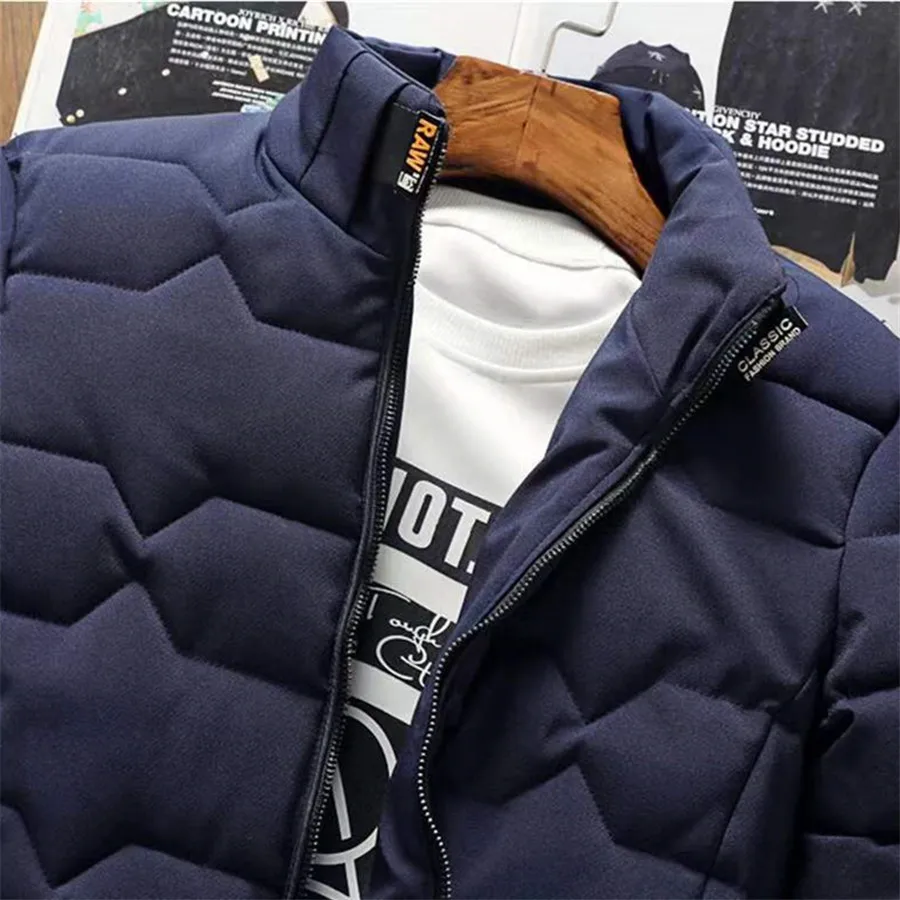 2024 новое зимнее пальто мужская утепленная повседневная парка облегающая верхняя