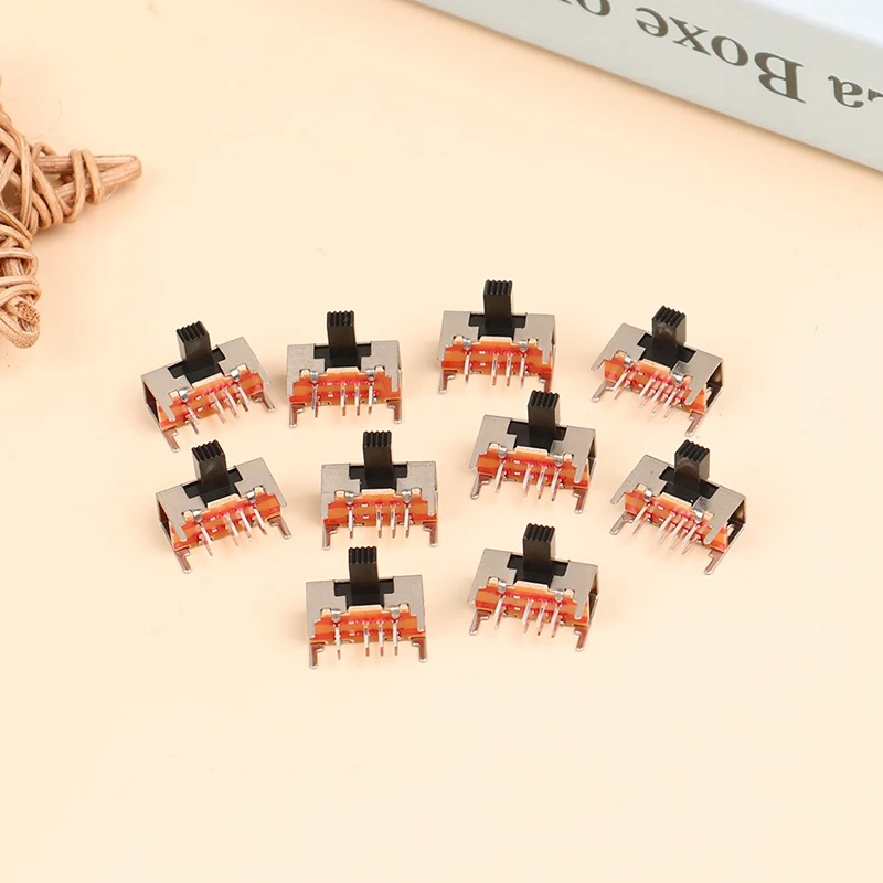 

New Metal And Plastic OPP Bag Packaging Toggle Switch Sk23d05g6 Double-row 3-speed 8-pin Horizontal Sliding Toggle Switch 10pcs