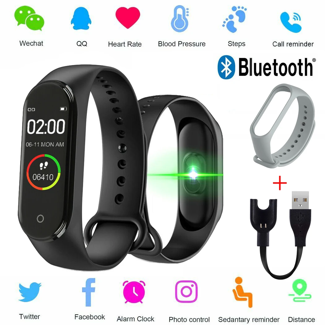 

Sport Smart Bracelet Watch Call Vibration Alert Message Push Blood Pressure Monitor Fitness Tracker Wearable Digital Wristwatch