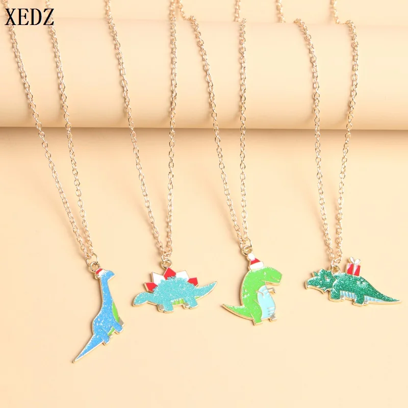 XEDZ мультфильм аниме животное ожерелье крокодил динозавр ремешок рождественская