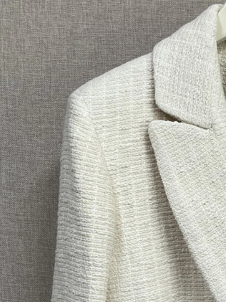 

2023 Early Autumn New Tweed Women Jacket / High Waist Straight Shorts