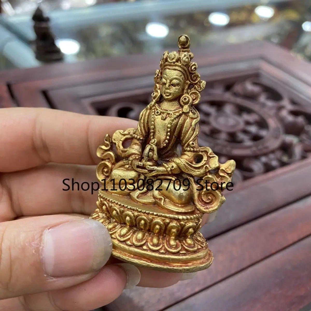 Непал импортировал полностью позолоченную портативную маленькую статую Будды