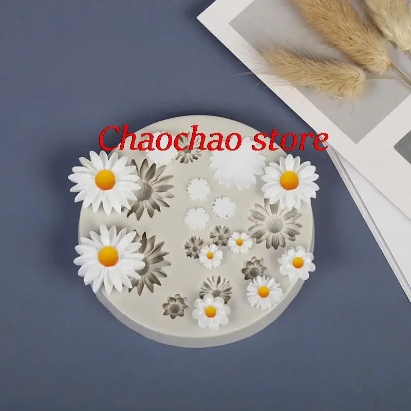 

1pcs Daisy Wild Chrysanthemum Flower Shape Silicone Mold Baking Mold Fondant Cake Decorating Tools Resin Mould
