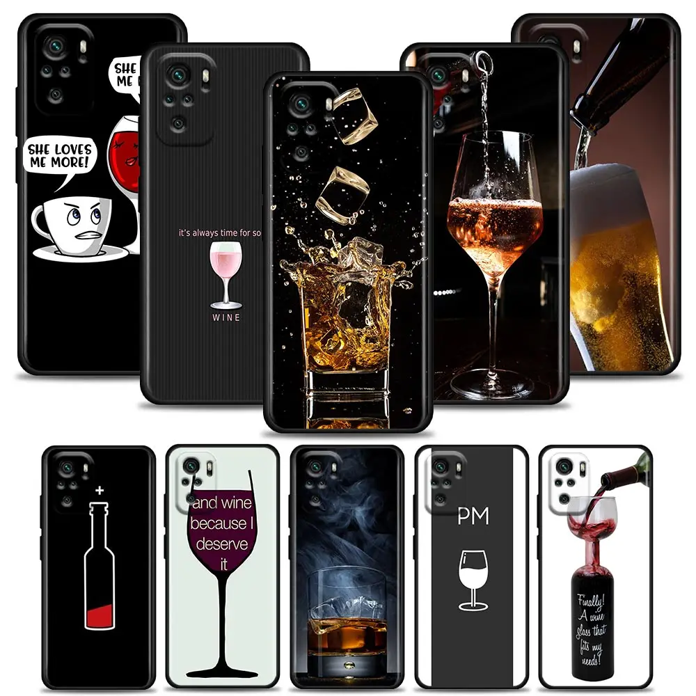 Phone Case for Redmi 6 6A 7 7A 8 8A 9 9A 9C 9T 10 10C K40 K40S K50 Pro Plus Gaming TPU Case Cover Coffee Wine Cup Life
