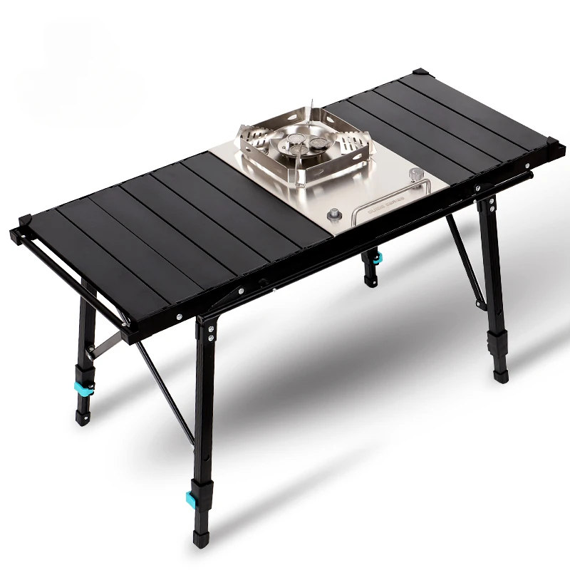 

Outdoor Aluminum Alloy IGT Table Adjustable Height Portable Telescopic Camping Table with Gas Stove Teaism Tray Grill Equipment