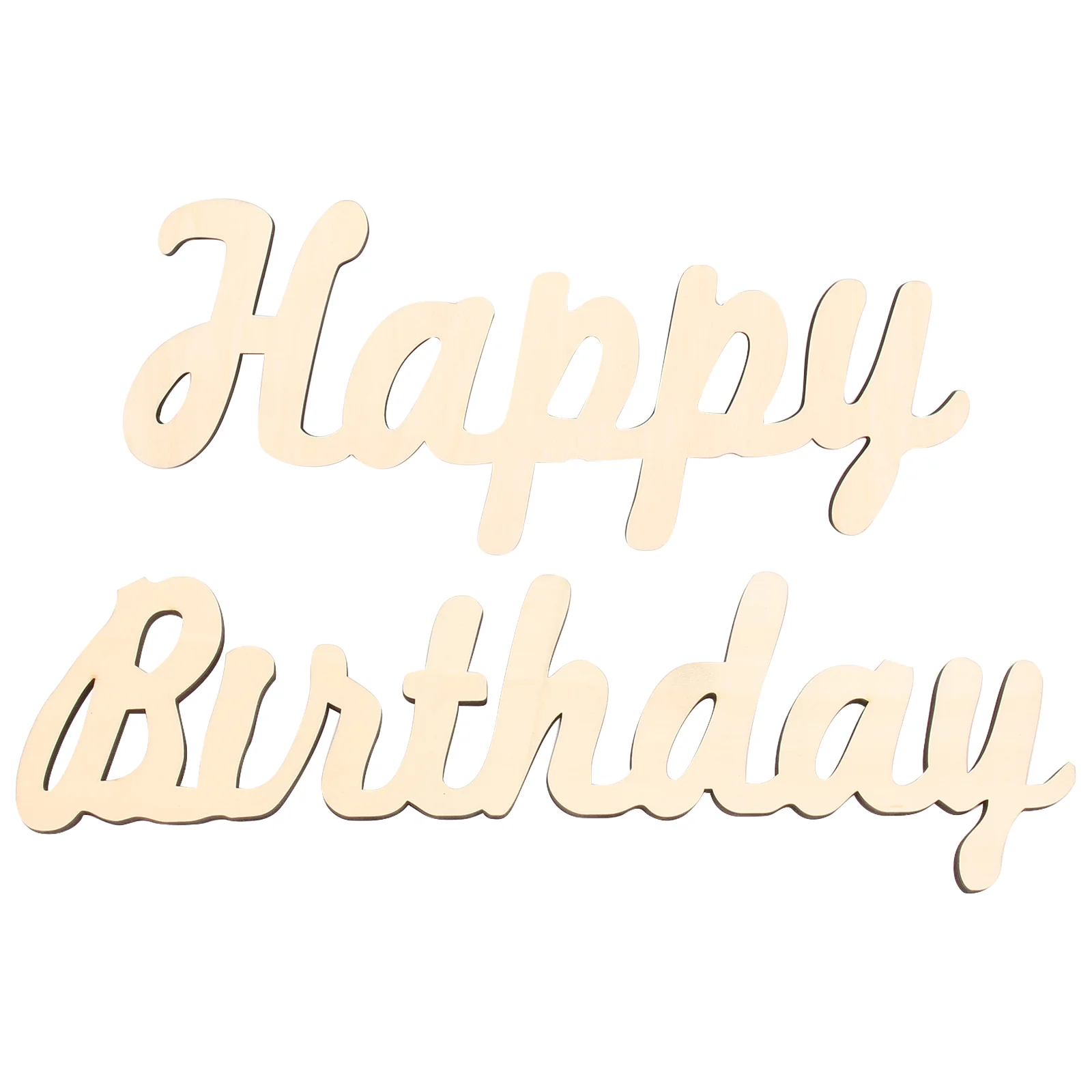 

1 Set of Wooden Birthday Wall Banner Birthday Wood Signs Wooden Birthday Ornament Wooden Birthday Cutout