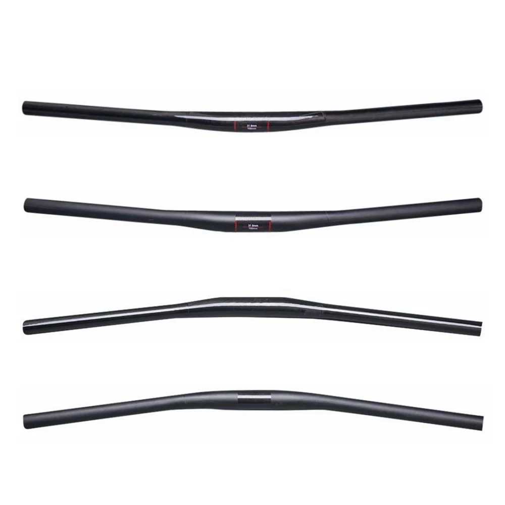 

Full UD Carbon Fiber Bicycle MTB Handlebar Mountain Bike Bars 9 Degrees Backsweep Stem Diameter 31.8mm Width 580mm - 720mm