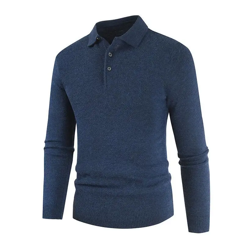 

Men's Knitwear Solid Color Sweater POLO Collar Sweater Pullovers